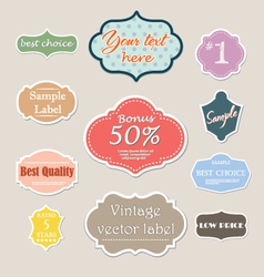 Vintage label set for web vector image