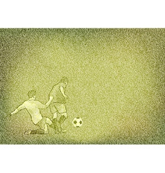 Football texture grain green vector image