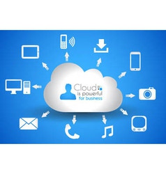 Cloud Computing concept background with a lot of vector image