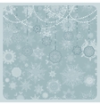 Christmas snowflake background vector image