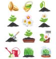 Gardening icon set vector image