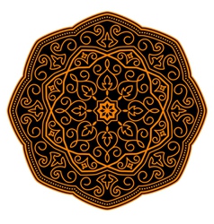 Ornamental circle pattern vector image