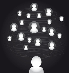 Social media connection stock vector image