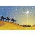 Shining star of Bethlehem vector image