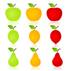 Fruit icons vector image