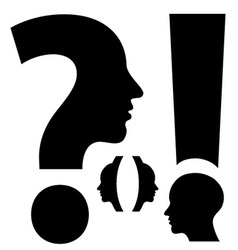 Unusual exclamation mark question mark brackets vector image