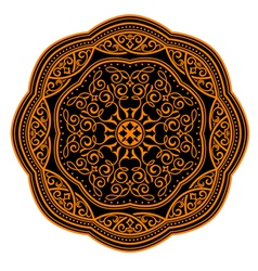 Ornamental circle pattern vector image
