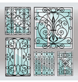 Set of iron window latticies vector image