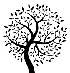 Black Tree icon vector image