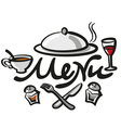 Menu lettering vector image