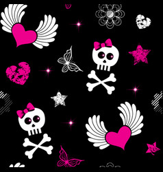 Emo symbols background vector image