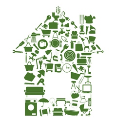 House of icons vector image