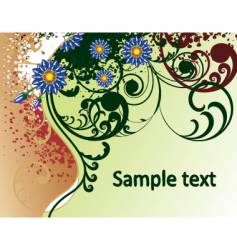Floral background vector image