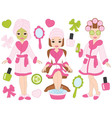 Spa Girls Set Spa Girls Set vector image
