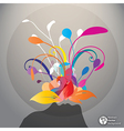 Flowers and people silhouettes vector image
