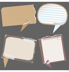 Paper speech bubbles vector image
