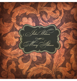 Vintage wedding invitation vector image