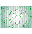 Abstract Green Background With Soccer Ball vector image