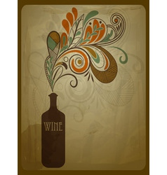 Bottle of wine vector image