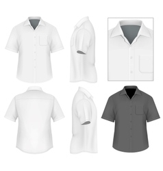Mens button down shirt design template vector image