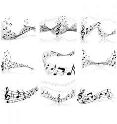 Notes staff vector image