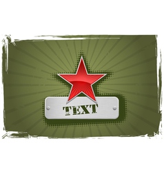 Red and green star frame vector image