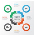 Transport icons set collection of road sign Transport icons set collection of road sign vector image