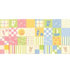 Two baby seamless vector image