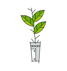 Icon plant vector image
