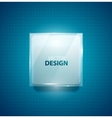 Glass square banner vector image