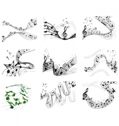 Notes staff vector image