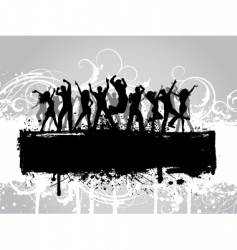 Grunge party background vector image
