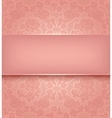 Lace template ornamental pink flowers background vector image