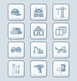 Construction icons vector image