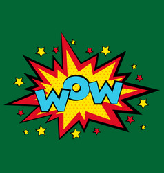 Comic sound effects in pop art style sound vector image