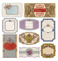 Set of retro vintage labels vector image
