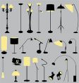 Lamps collection vector image