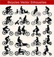 Cycling Silhouettes vector image