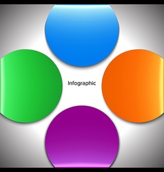 Four circle infographic vector image