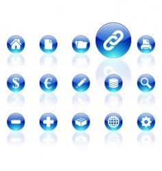 Aqua icons vector image