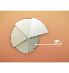 Graph diagram pie chart vector image