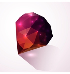 Shining dark pink crystal vector image