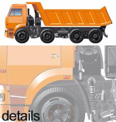 Dump truck vector image
