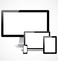 Realistic devices set template vector image