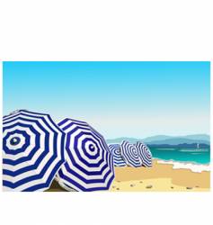 Umbrella in the beach vector image