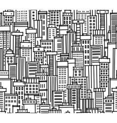 Seamless pattern of city vector image