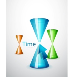 Hi-tech hourglass concept vector image