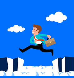 Businessman jump vector image