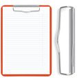 Red clipboard vector image