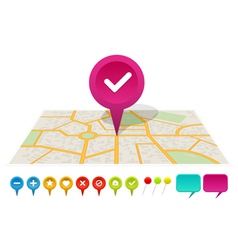 City map with labels vector image